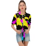 Splatter Splatter Tie Front Shirt 