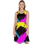 Splatter Splatter Knee Length Skater Dress With Pockets