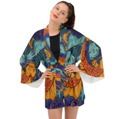 Koi Fish Long Sleeve Kimono by ExtraGoodSauce