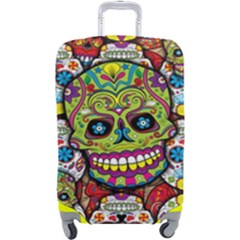 Sugar Skulls Luggage Cover (large) by ExtraGoodSauce