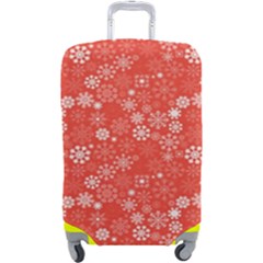 Christmas Snowflakes Luggage Cover (large) by ExtraGoodSauce