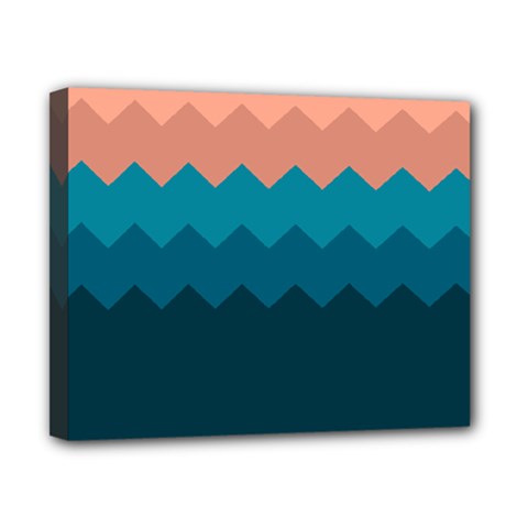 Flat Ocean Waves Palette Canvas 10  X 8  (stretched) by goljakoff