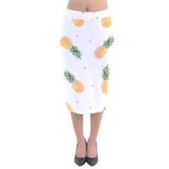 Pineapple Pattern Velvet Midi Pencil Skirt by goljakoff