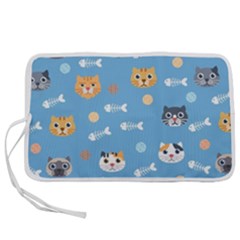 Cute Cat Pattern Pen Storage Case (l) by ExtraGoodSauce