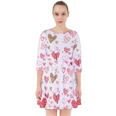 Beautiful Hearts Pattern Smock Dress by designsbymallika