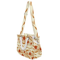 Ornamental Flowers Rope Handles Shoulder Strap Bag by Eskimos