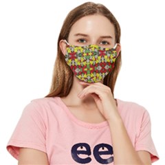 Leaves Pattern Fitted Cloth Face Mask (adult)