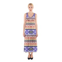 Native American Pattern Sleeveless Maxi Dress by ExtraGoodSauce