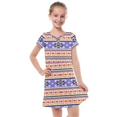 Native American Pattern Kids  Cross Web Dress by ExtraGoodSauce