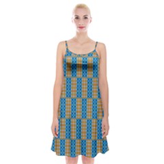 Tartan Pattern Spaghetti Strap Velvet Dress