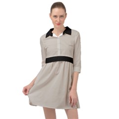 Abalone Grey Mini Skater Shirt Dress by FashionBoulevard