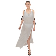 Abalone Grey Maxi Chiffon Cover Up Dress by FashionBoulevard