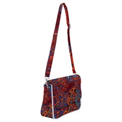 Phoenix In The Rain Abstract Pattern Shoulder Bag With Back Zipper by CrypticFragmentsDesign