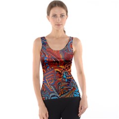 Phoenix Rising Colorful Abstract Art Tank Top by CrypticFragmentsDesign