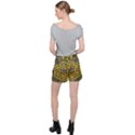 Mandala Faux Artificial Leather Among Spring Flowers Ripstop Shorts View2