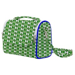 Clover Leaf Shamrock St Patricks Day Satchel Shoulder Bag by Dutashop