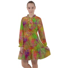 Easter Egg Colorful Texture All Frills Chiffon Dress by Dutashop