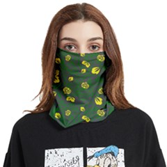 Yellow Flowers Face Covering Bandana (two Sides) by Eskimos