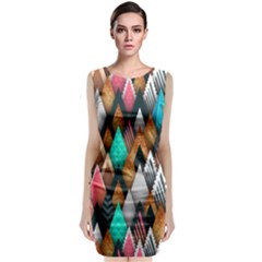 Abstract Triangle Tree Classic Sleeveless Midi Dress by Dutashop