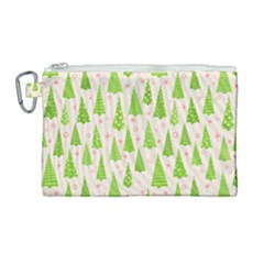 Christmas Green Tree Canvas Cosmetic Bag (large) by Dutashop