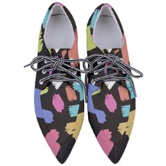 Many Colors Pattern Seamless Pointed Oxford Shoes by Dutashop