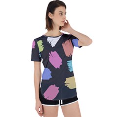 Many Colors Pattern Seamless Perpetual Short Sleeve T-shirt by Dutashop