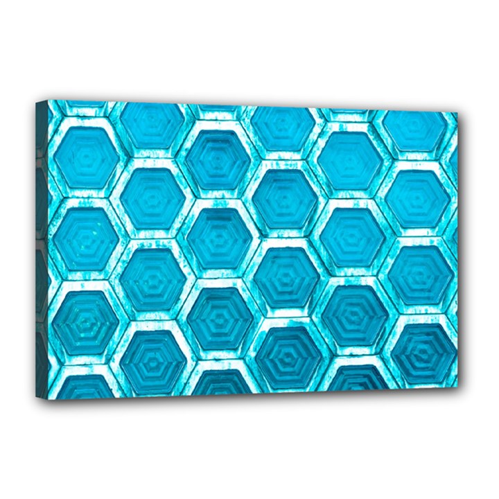 Hexagon Windows Canvas 18  x 12  (Stretched)