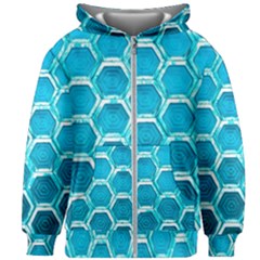 Hexagon Windows Kids  Zipper Hoodie Without Drawstring by essentialimage365