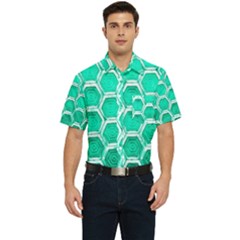 Hexagon Windows Men s Short Sleeve Pocket Shirt  by essentialimage365