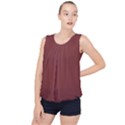 Brandy Brown Bubble Hem Chiffon Tank Top View1