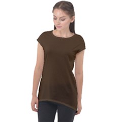 Cafe Noir Cap Sleeve High Low Top by FabChoice