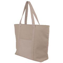 Frosted Almond Zip Up Canvas Bag by FabChoice