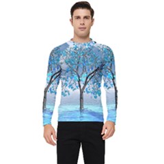 Crystal Blue Tree Men s Long Sleeve Rash Guard