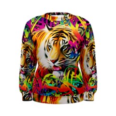 Tiger In The Jungle Women s Sweatshirt by icarusismartdesigns