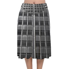 Urban Environment Velvet Flared Midi Skirt by ExtraGoodSauce