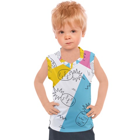 Pineapples Pop Art Kids  Sport Tank Top by goljakoff