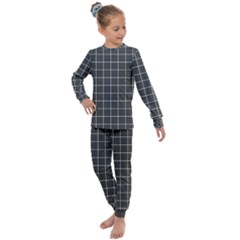 Gray Plaid Kids  Long Sleeve Set  by goljakoff