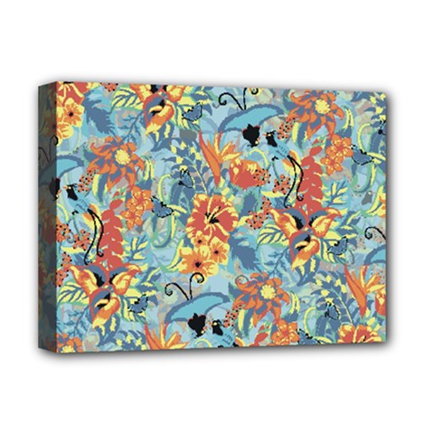 Flowers And Butterfly Deluxe Canvas 16  X 12  (stretched)  by goljakoff