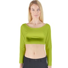 Acid Green Long Sleeve Crop Top by FabChoice