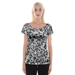 Camouflage Bw Cap Sleeve Top by JustToWear