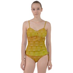 Orange Triangles Sweetheart Tankini Set by JustToWear