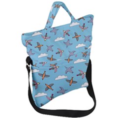 Birds In The Sky Fold Over Handle Tote Bag by SychEva