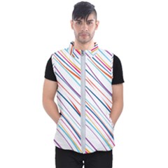 Beautiful Stripes Men s Puffer Vest by designsbymallika