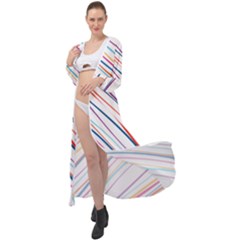 Beautiful Stripes Maxi Chiffon Beach Wrap by designsbymallika