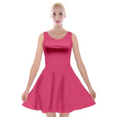 Color Cherry Velvet Skater Dress by Kultjers