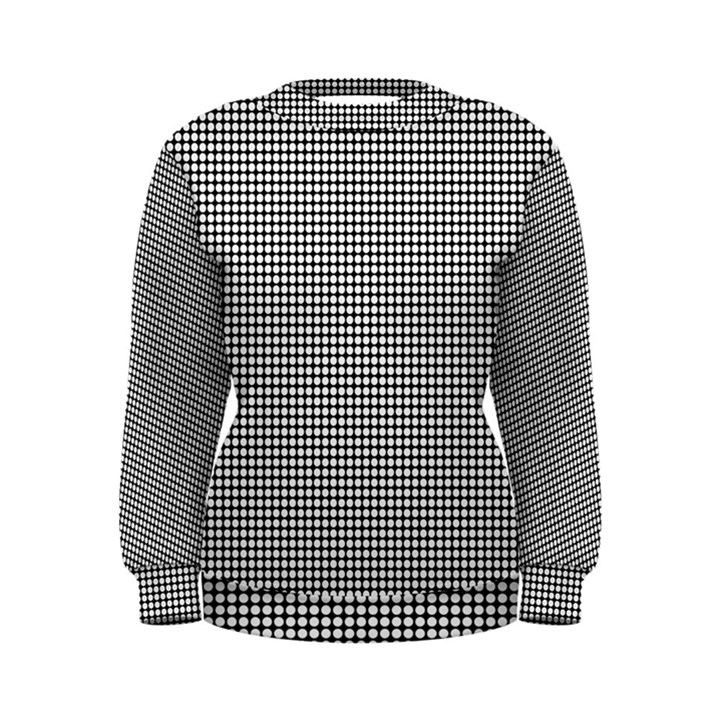 White dots on black Women s Sweatshirt