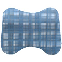 Blue Knitted Pattern Head Support Cushion by goljakoff