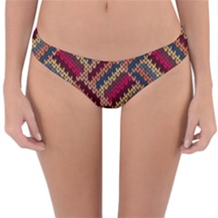 Zig Zag Knitted Pattern Reversible Hipster Bikini Bottoms by goljakoff