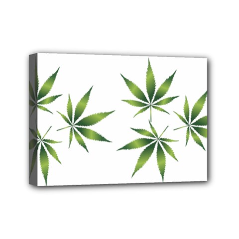 Cannabis Curative Cut Out Drug Mini Canvas 7  X 5  (stretched) by Dutashop