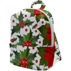 Christmas Berry Zip Up Backpack by goljakoff